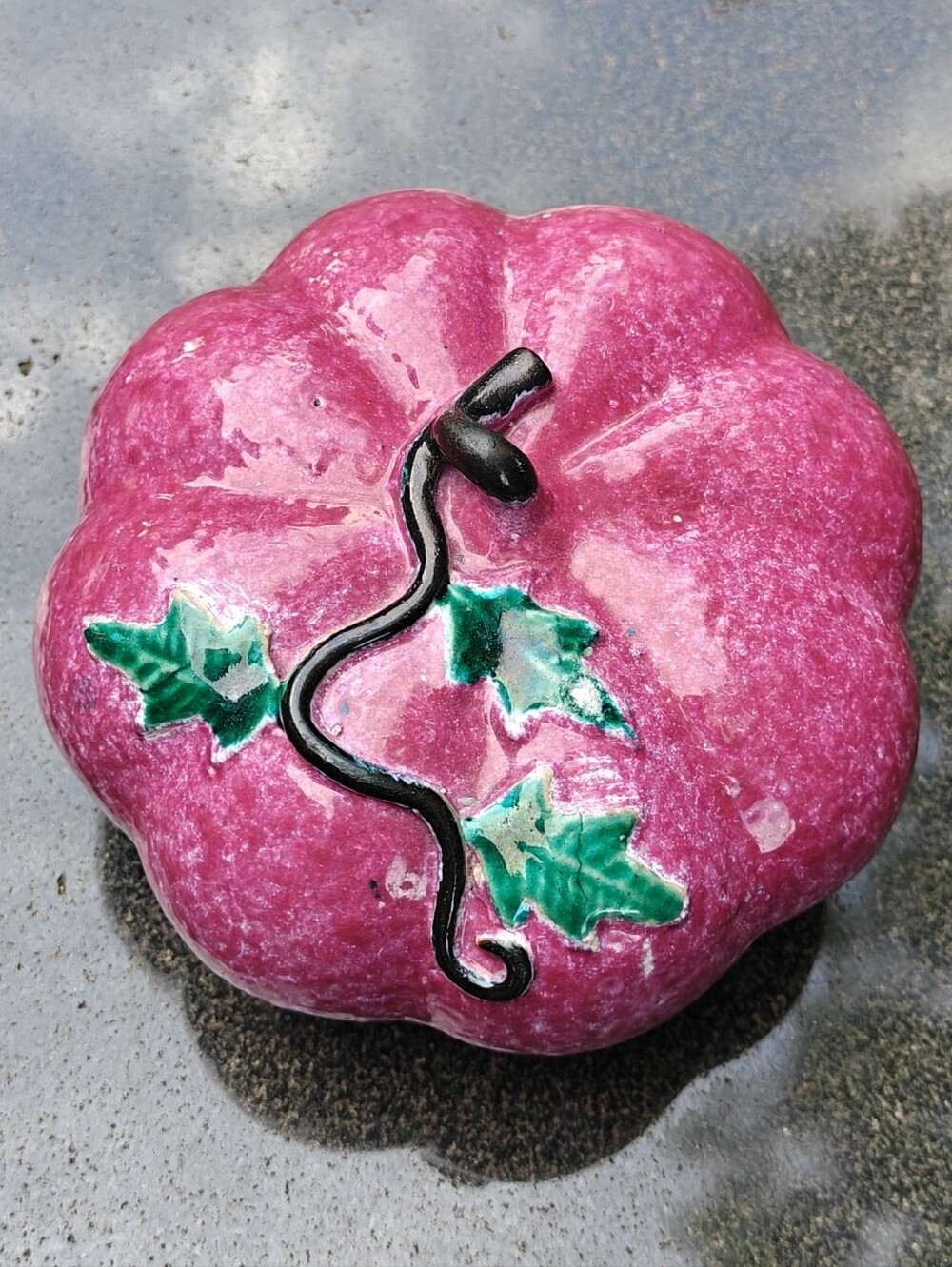Antique Chinese gourd pumpkin altar fruit figurine